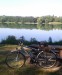 Kerékpárral a Malomvölgyi tónál